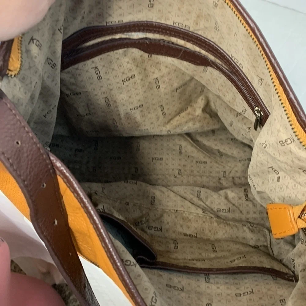 KGB Black label soft pebbled leather bag